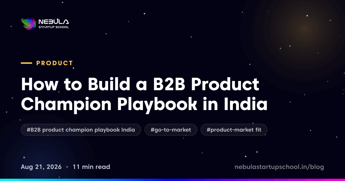 How to Build a B2B Product Champion Playbook in India