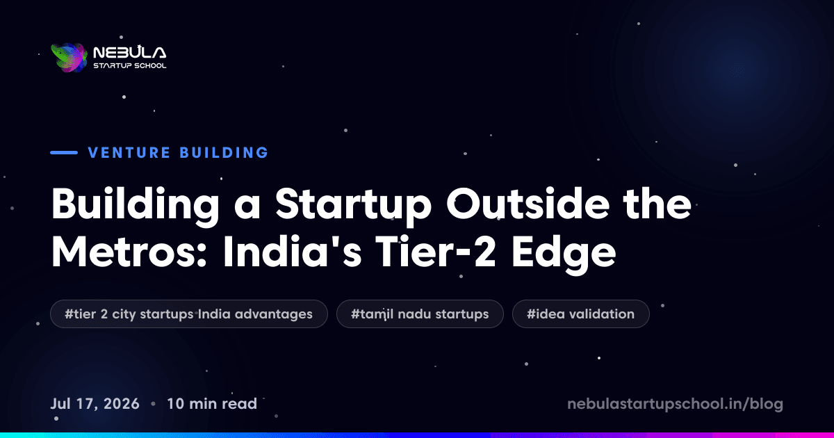 Building a Startup Outside the Metros: India's Tier-2 Edge
