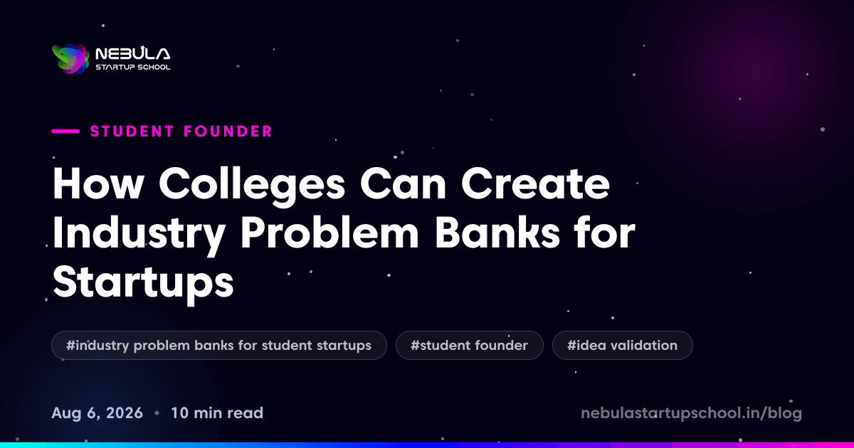 How Colleges Can Create Industry Problem Banks for Startups