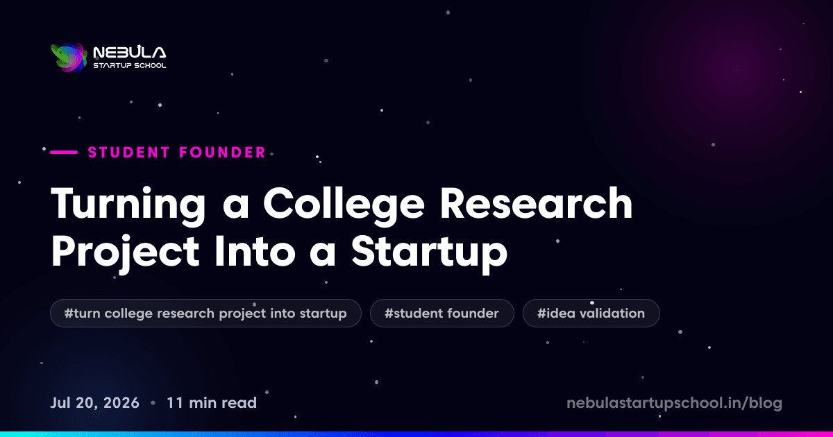 Turning a College Research Project Into a Startup