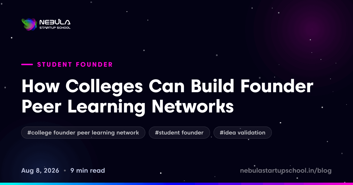 How Colleges Can Build Founder Peer Learning Networks