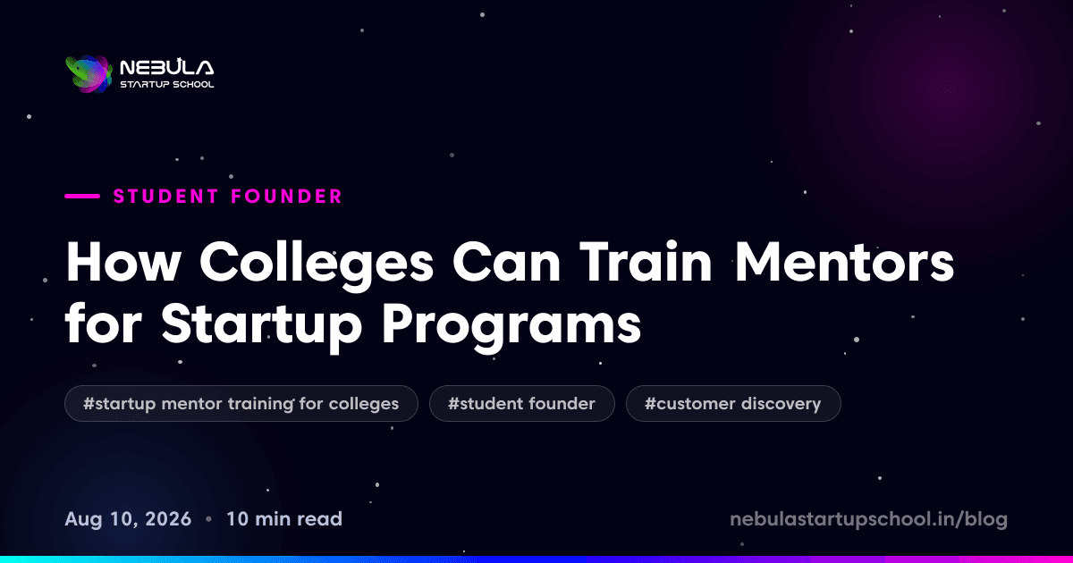 How Colleges Can Train Mentors for Startup Programs