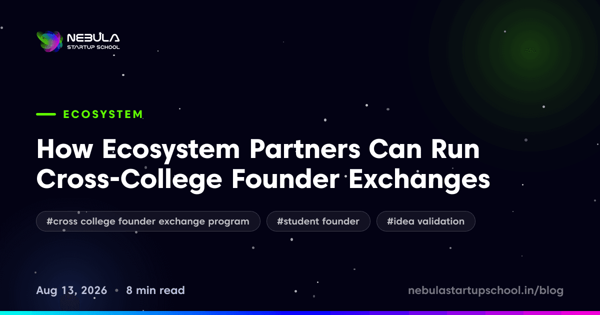 How Ecosystem Partners Can Run Cross-College Founder Exchanges