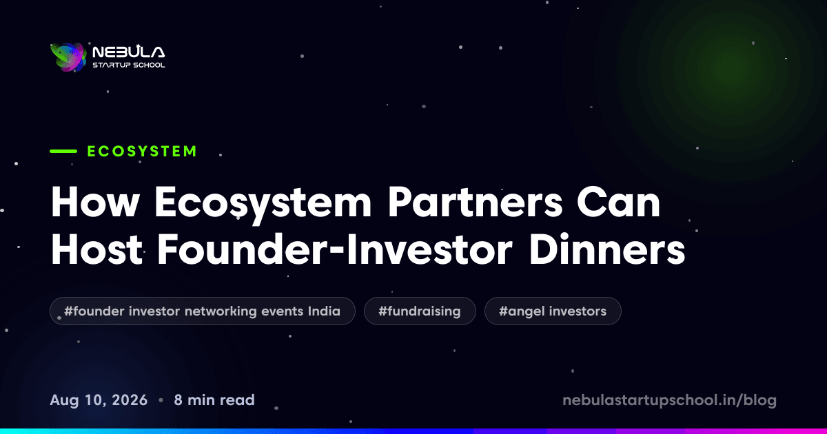 How Ecosystem Partners Can Host Founder-Investor Dinners