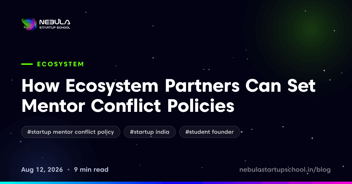 How Ecosystem Partners Can Set Mentor Conflict Policies