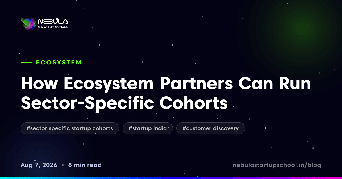 How Ecosystem Partners Can Run Sector-Specific Cohorts