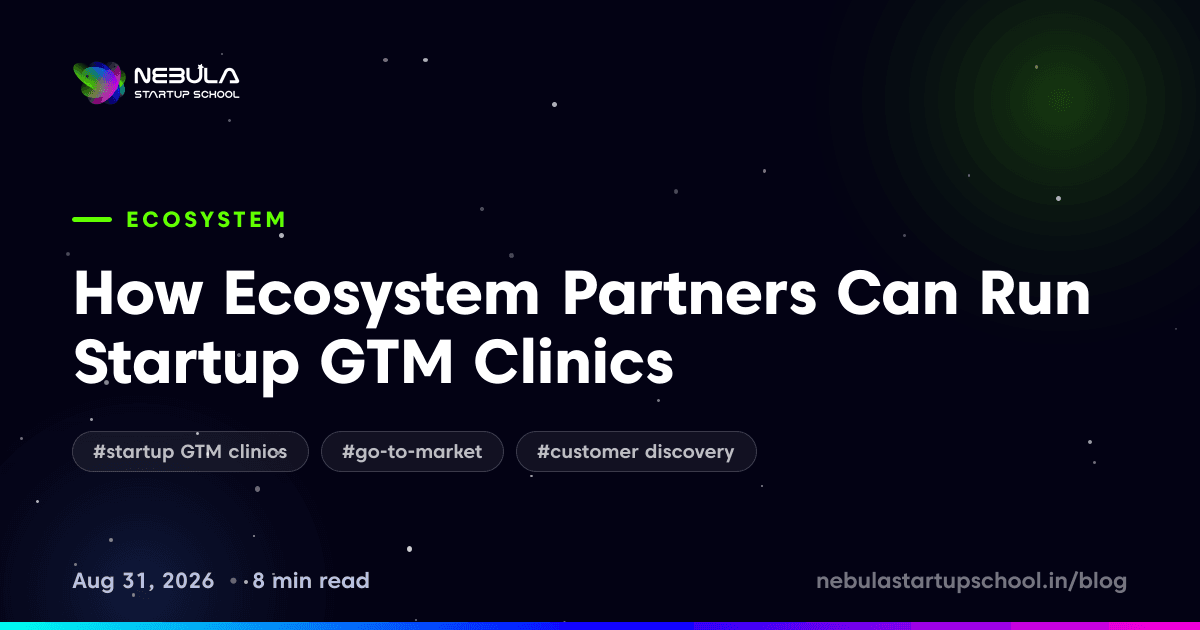 How Ecosystem Partners Can Run Startup GTM Clinics