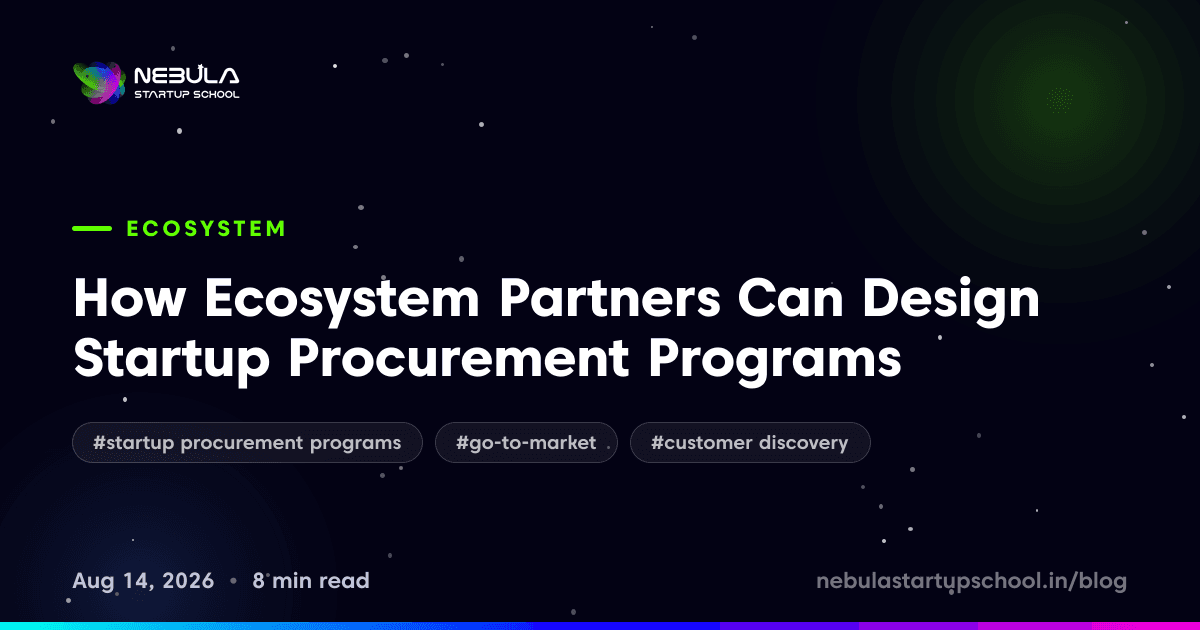 How Ecosystem Partners Can Design Startup Procurement Programs