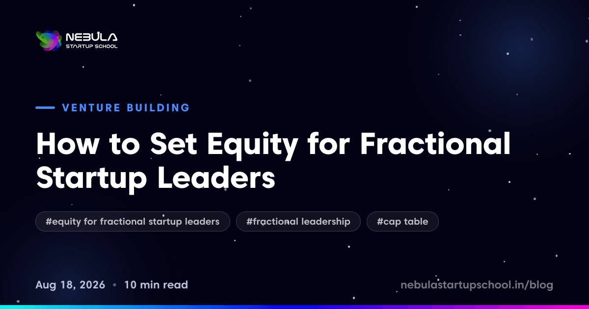 How to Set Equity for Fractional Startup Leaders