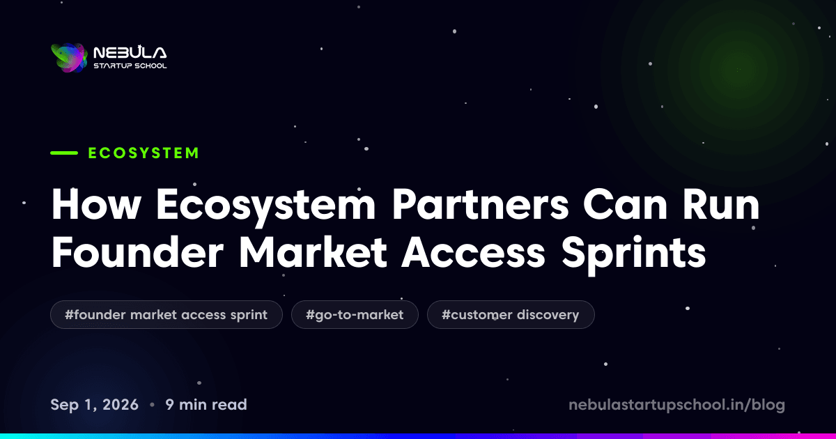 How Ecosystem Partners Can Run Founder Market Access Sprints