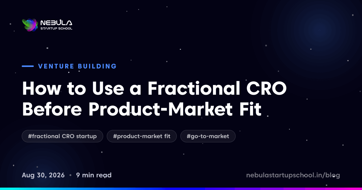 How to Use a Fractional CRO Before Product-Market Fit