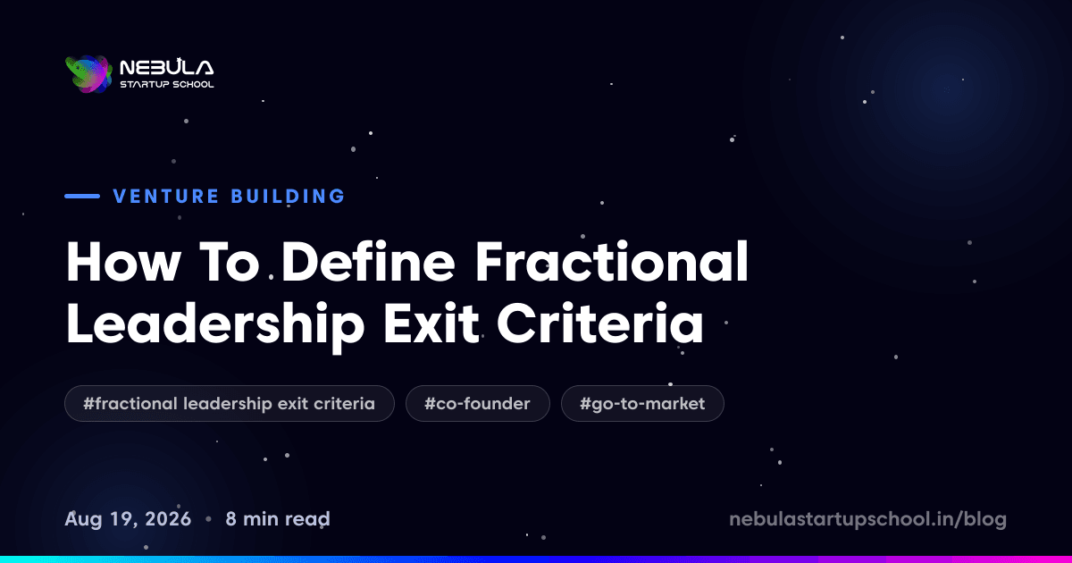How To Define Fractional Leadership Exit Criteria