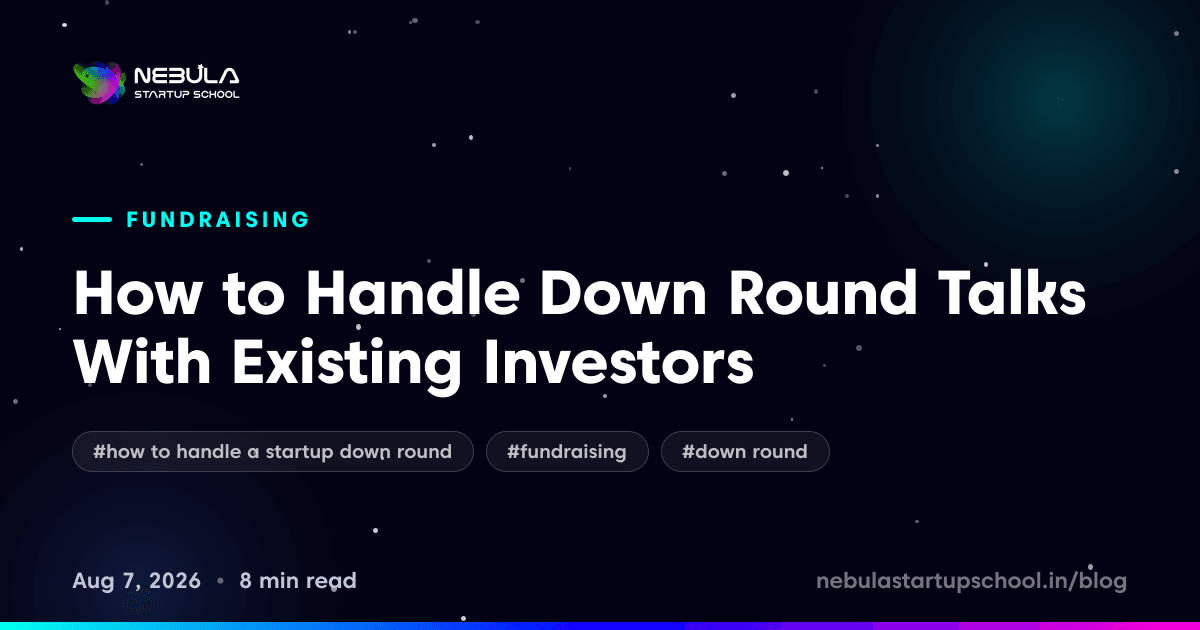 How to Handle Down Round Talks With Existing Investors
