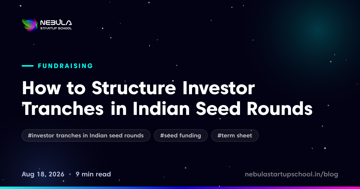 How to Structure Investor Tranches in Indian Seed Rounds