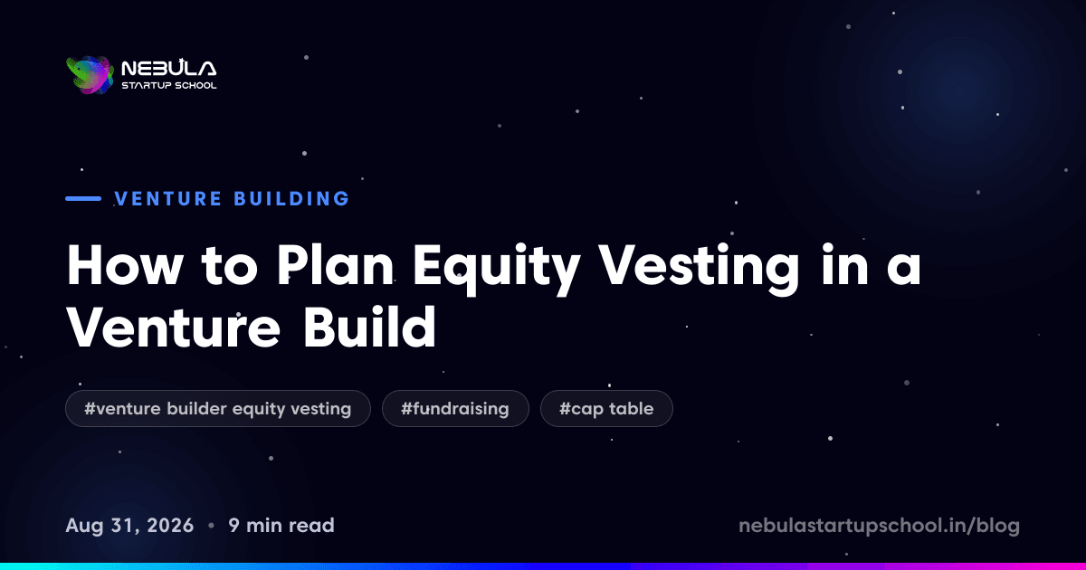 How to Plan Equity Vesting in a Venture Build
