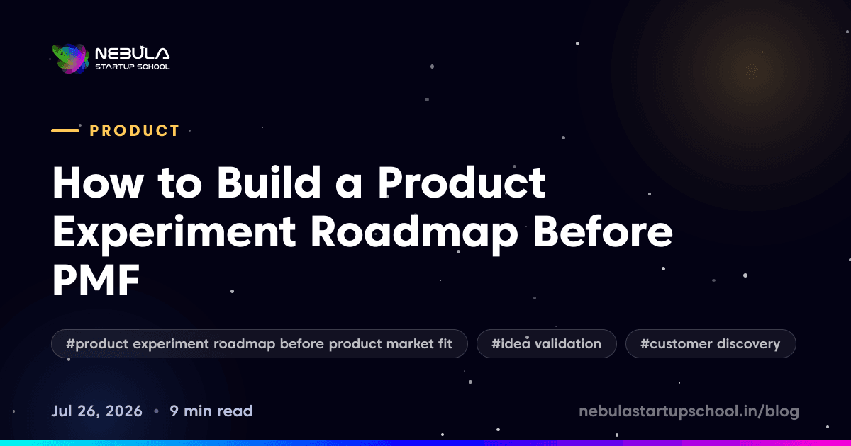 How to Build a Product Experiment Roadmap Before PMF