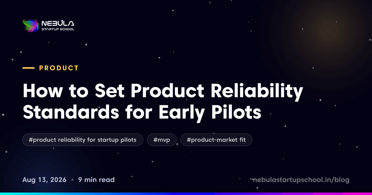 How to Set Product Reliability Standards for Early Pilots
