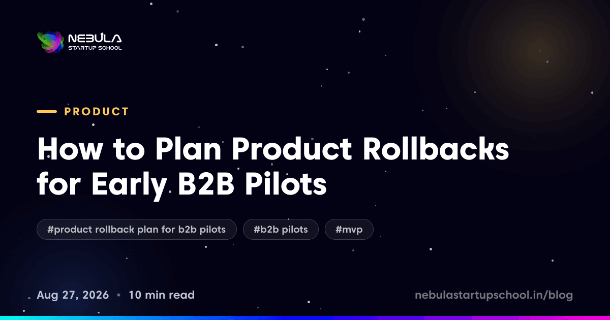 How to Plan Product Rollbacks for Early B2B Pilots