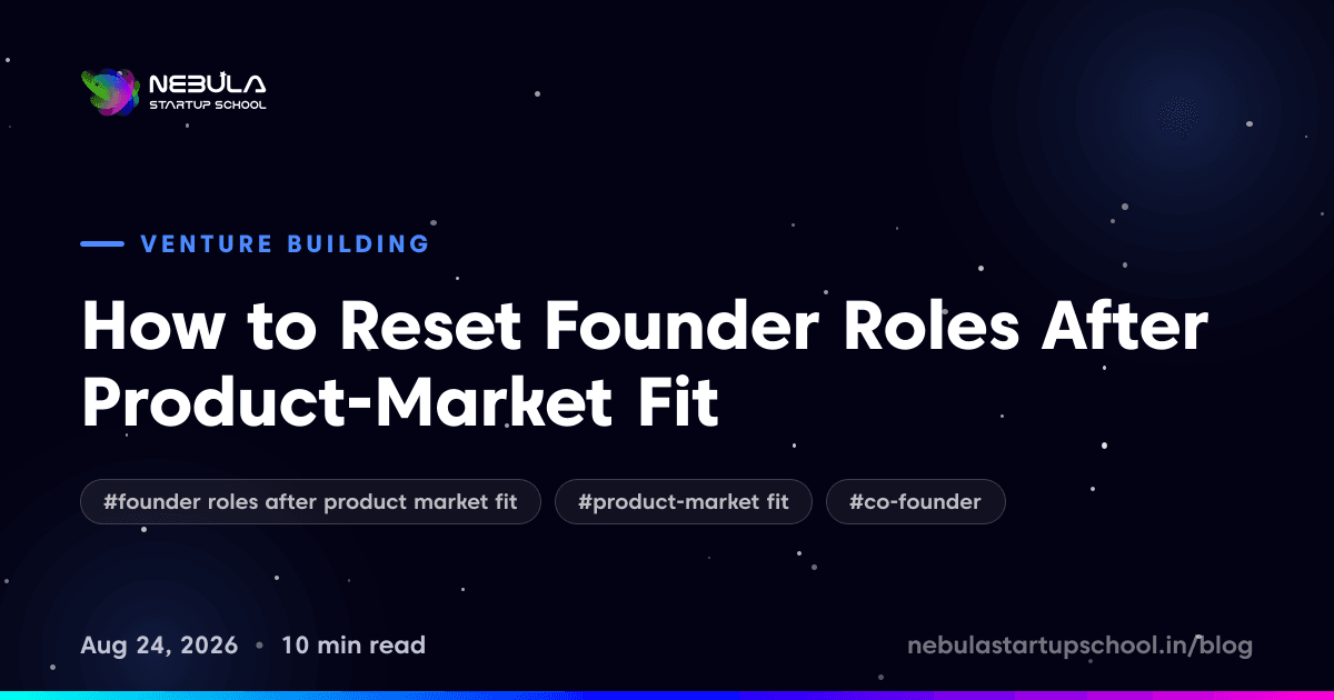 How to Reset Founder Roles After Product-Market Fit