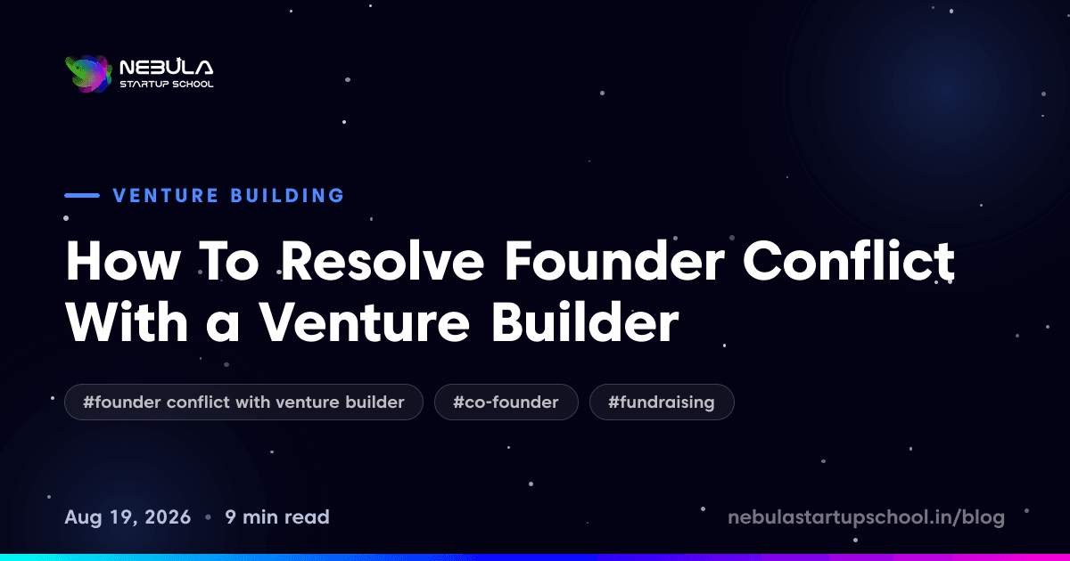 How To Resolve Founder Conflict With a Venture Builder