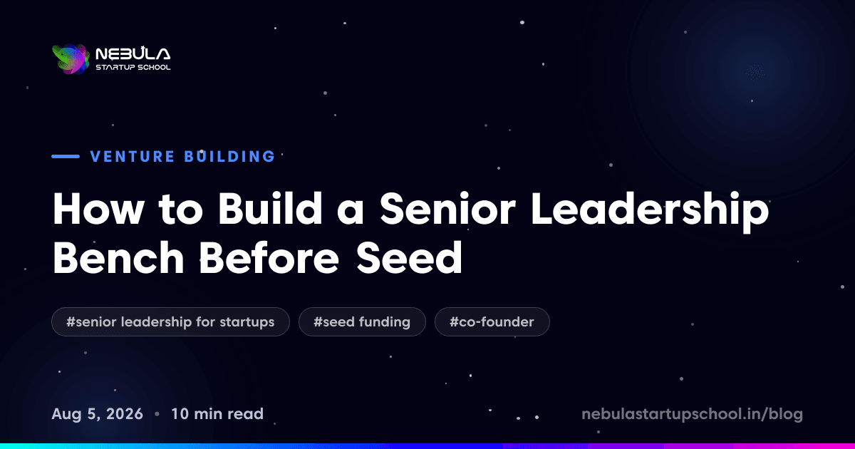 How to Build a Senior Leadership Bench Before Seed
