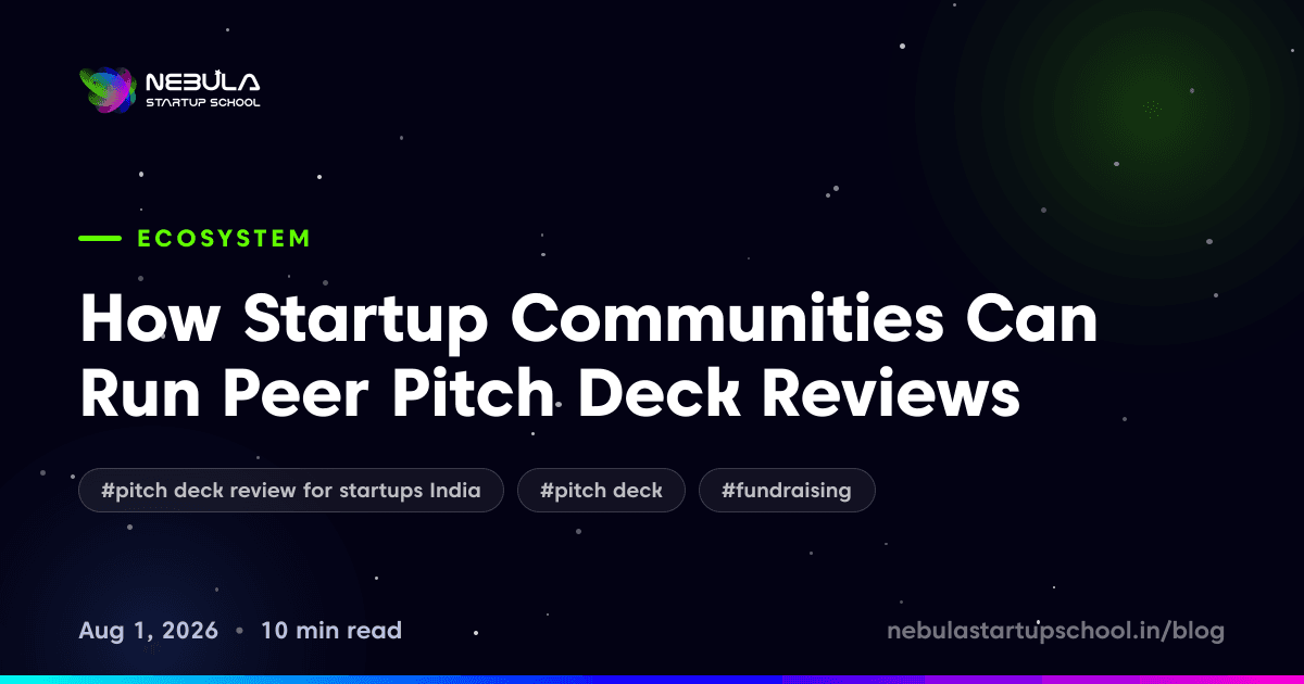 How Startup Communities Can Run Peer Pitch Deck Reviews
