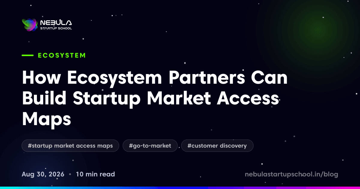 How Ecosystem Partners Can Build Startup Market Access Maps