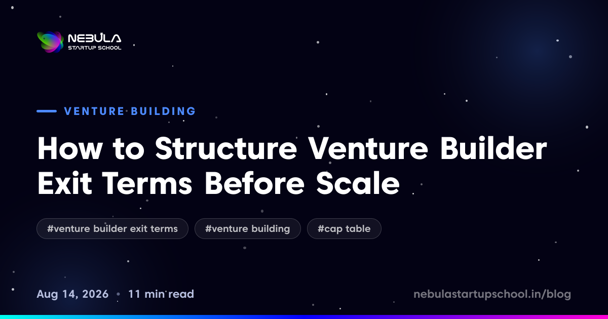 How to Structure Venture Builder Exit Terms Before Scale