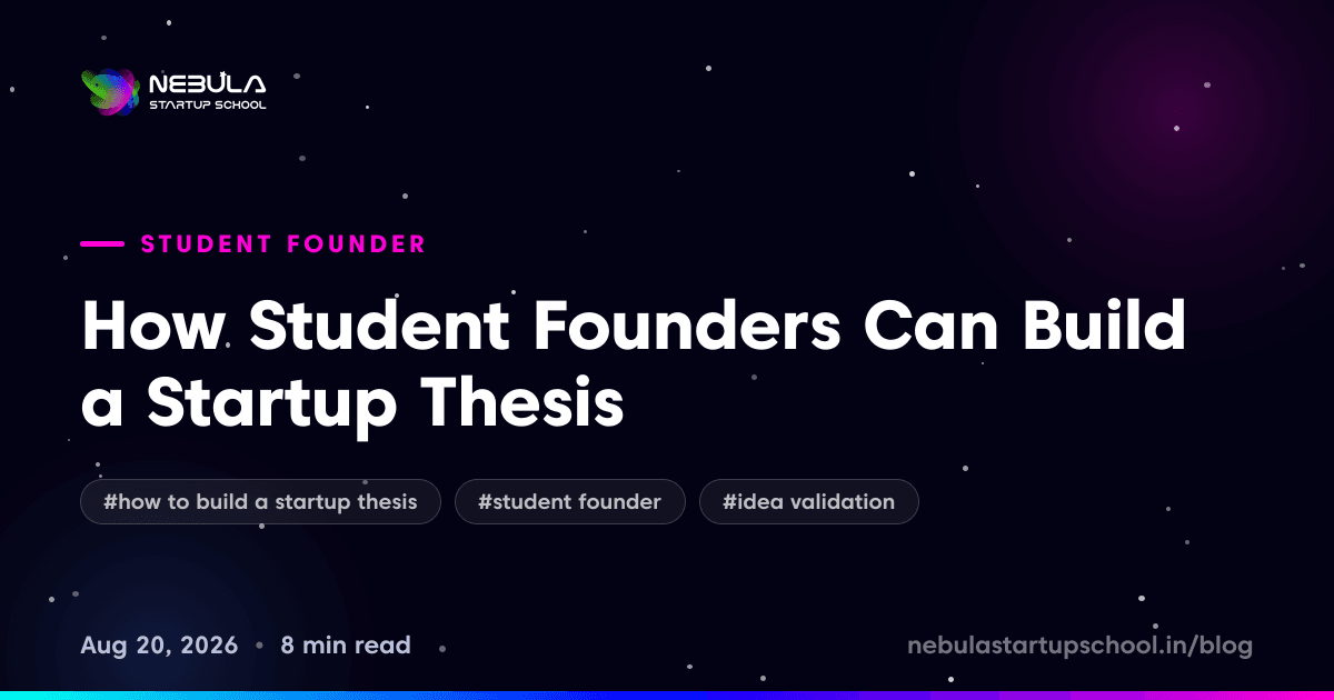 How Student Founders Can Build a Startup Thesis