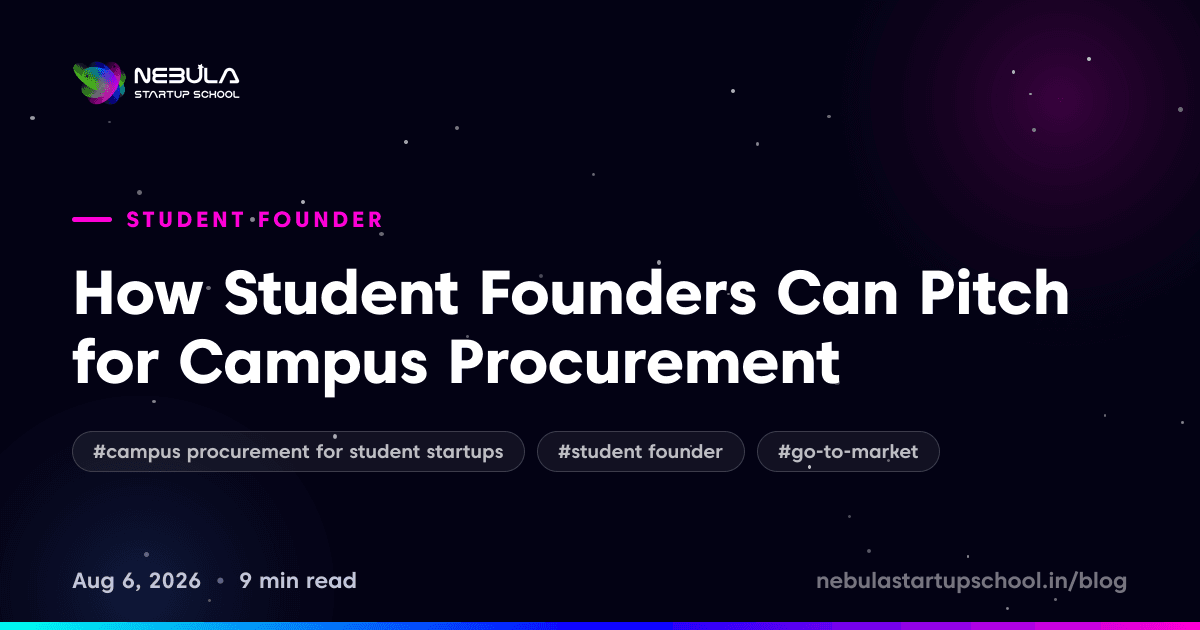 How Student Founders Can Pitch for Campus Procurement