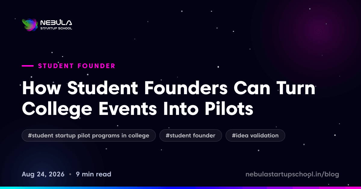 How Student Founders Can Turn College Events Into Pilots
