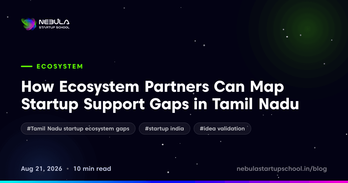 How Ecosystem Partners Can Map Startup Support Gaps in Tamil Nadu