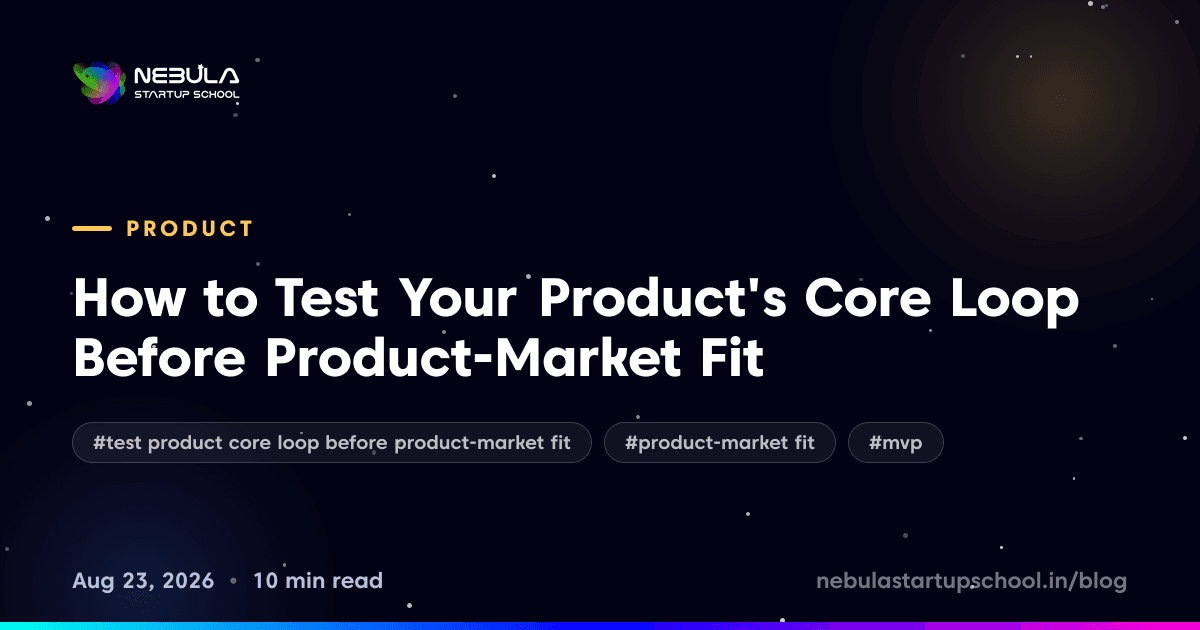 How to Test Your Product's Core Loop Before Product-Market Fit