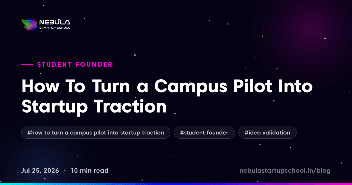 How To Turn a Campus Pilot Into Startup Traction