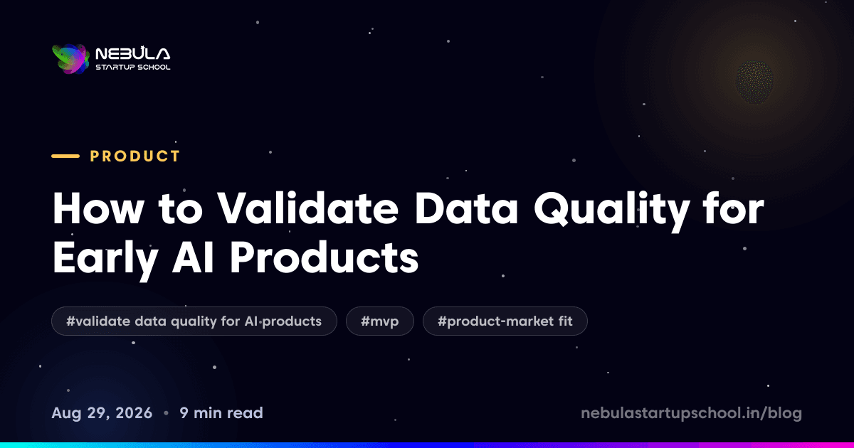 How to Validate Data Quality for Early AI Products