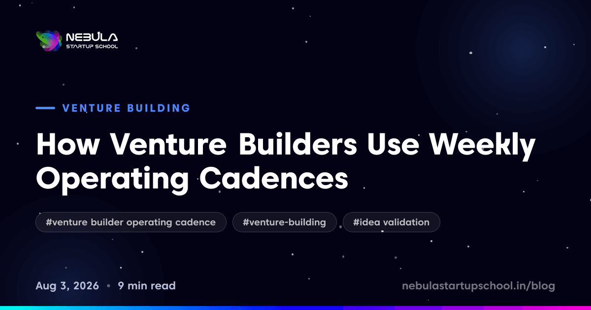 How Venture Builders Use Weekly Operating Cadences