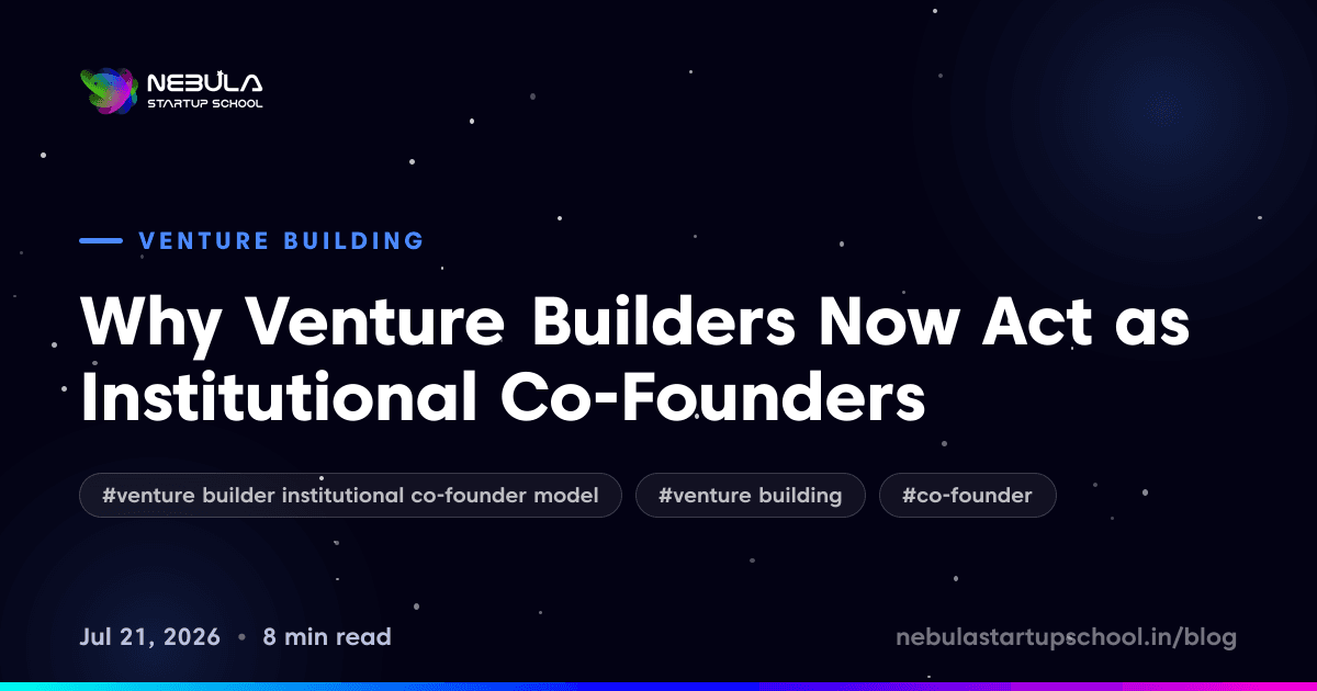 Why Venture Builders Now Act as Institutional Co-Founders